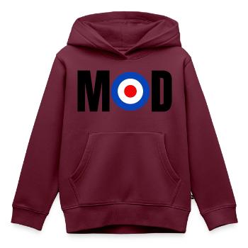 Mod - Kinder Premium Organic Hoodie - Burgunderrot - Vorne - AI Model Kid Female (0cm)
