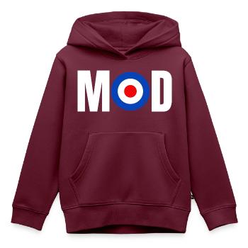 Mod - Kinder Premium Organic Hoodie - Burgunderrot - Vorne - AI Model Kid Female (0cm)