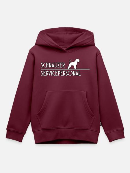 Schnauzer Lustiges Hundehalter Service Personal - Kinder Premium Organic Hoodie - Burgunderrot
