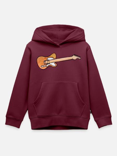 Elektrogitarre - Kinder Premium Organic Hoodie - Burgunderrot