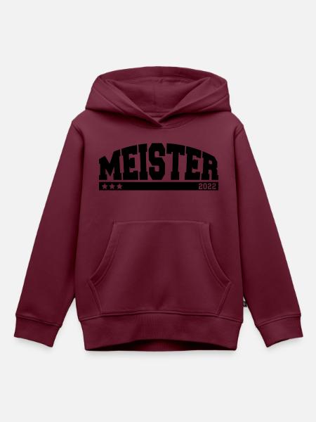 Meister 2022 - Kinder Premium Organic Hoodie - Burgunderrot