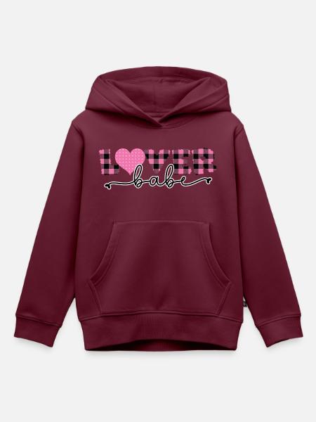 Liebhaber - Kinder Premium Organic Hoodie - Burgunderrot