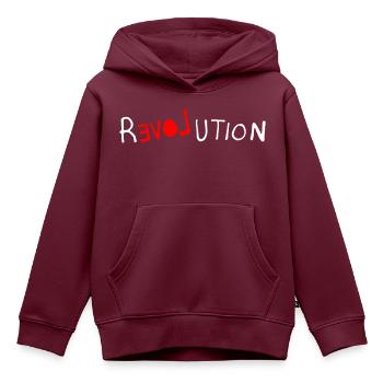 Revolution der Liebe - Kinder Premium Organic Hoodie - Burgunderrot - Vorne - AI Model Kid Female (0cm)
