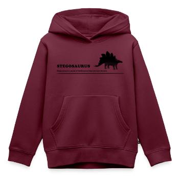 Stegosaurus 1.1 - Kinder Premium Organic Hoodie - Burgunderrot - Vorne - AI Model Kid Female (0cm)