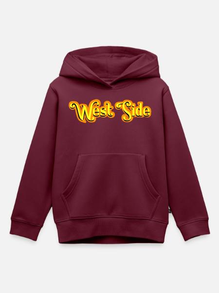 West Side - Kinder Premium Organic Hoodie - Burgunderrot