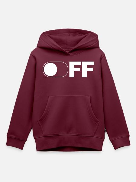 OFF - Kinder Premium Organic Hoodie - Burgunderrot