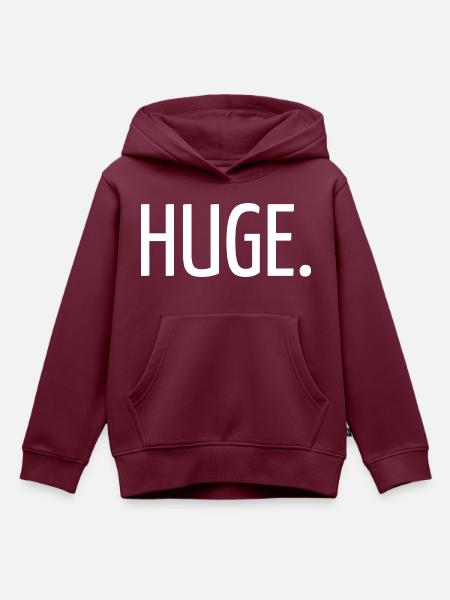 Riesig - Kinder Premium Organic Hoodie - Burgunderrot
