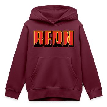 Bern - Kinder Premium Organic Hoodie - Burgunderrot - Vorne - AI Model Kid Female (0cm)