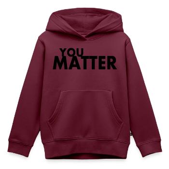 You matter - Kinder Premium Organic Hoodie - Burgunderrot - Vorne - AI Model Kid Female (0cm)