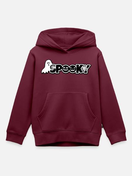 Gruseliger Halloween Comic Stil - Kinder Premium Organic Hoodie - Burgunderrot