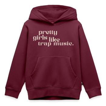 pretty girls - Kinder Premium Organic Hoodie - Burgunderrot - Vorne - AI Model Kid Female (0cm)