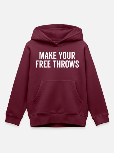Machen Sie Ihre Freiwürfe - Kinder Premium Organic Hoodie - Burgunderrot