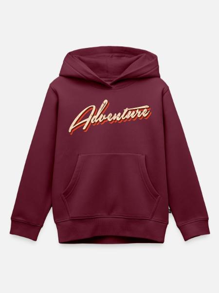 Adventure - Kinder Premium Organic Hoodie - Burgunderrot