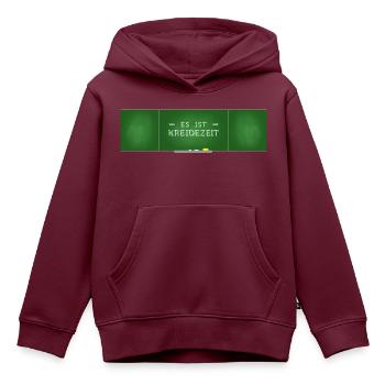 Es ist Kreidezeit Tafel Lustiger Spruch für Lehrer - Kinder Premium Organic Hoodie - Burgunderrot - Vorne - AI Model Kid Female (0cm)