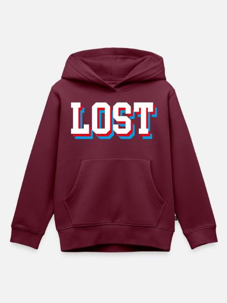 Lost - Kinder Premium Organic Hoodie - Burgunderrot