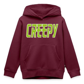 CreepY - Kinder Premium Organic Hoodie - Burgunderrot - Vorne - AI Model Kid Female (0cm)