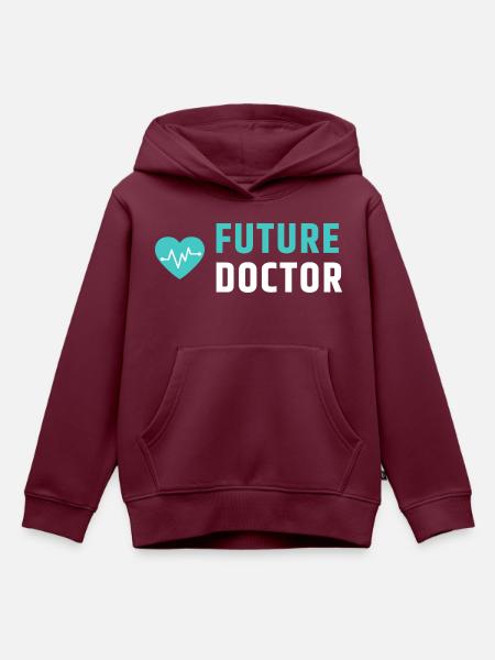 Angehender Arzt - Kinder Premium Organic Hoodie - Burgunderrot