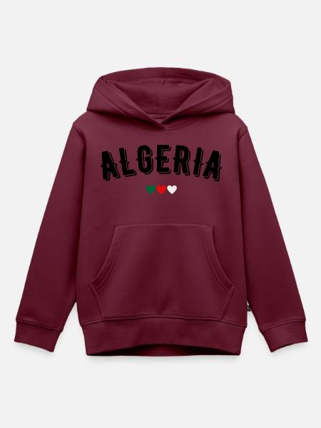 Algerien - Kinder Premium Organic Hoodie - Burgunderrot