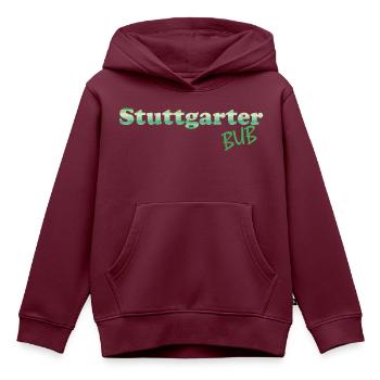 Stuttgart BUB - Kinder Premium Organic Hoodie - Burgunderrot - Vorne - AI Model Kid Female (0cm)