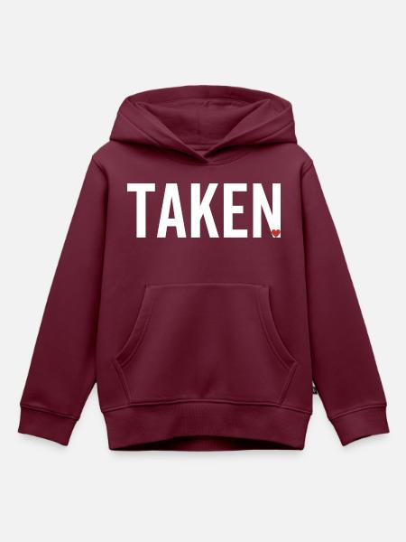 Genommen - Kinder Premium Organic Hoodie - Burgunderrot