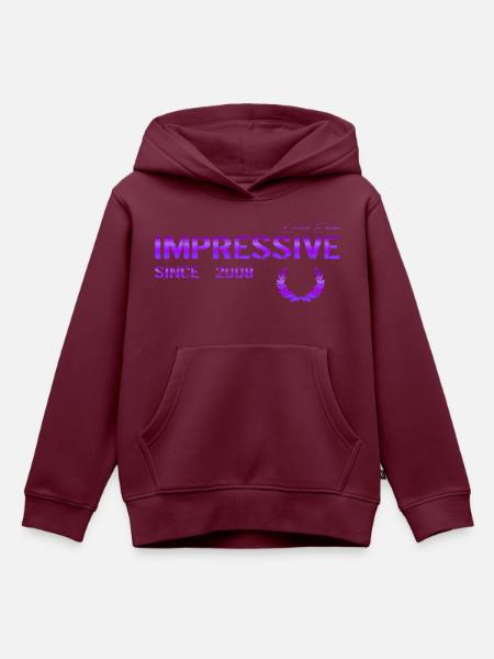 Impressive since 2008 - Kinder Premium Organic Hoodie - Burgunderrot