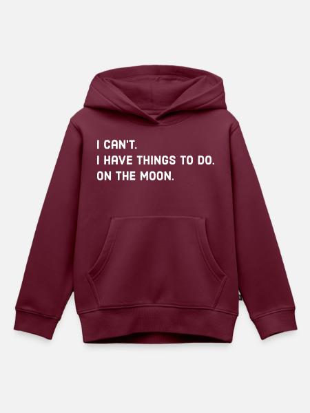 Mond Spruch - Kinder Premium Organic Hoodie - Burgunderrot