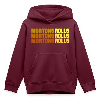 Mortons Brötchen - Kinder Premium Organic Hoodie - Burgunderrot - Vorne - AI Model Kid Female (0cm)