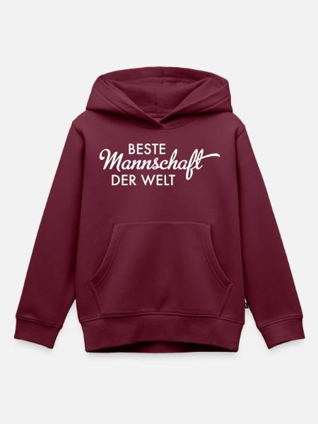 Beste Mannschaft der Welt - Kinder Premium Organic Hoodie - Burgunderrot