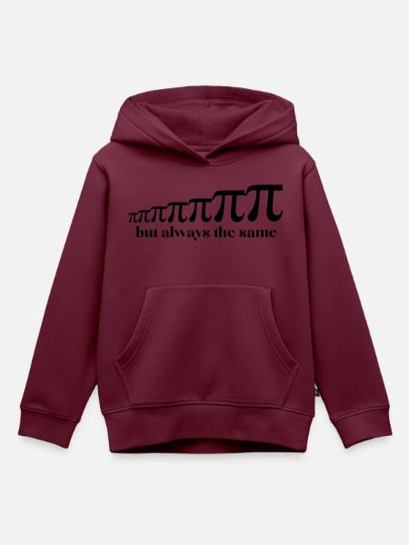 Entwicklung der PI-Zahl - Kinder Premium Organic Hoodie - Burgunderrot