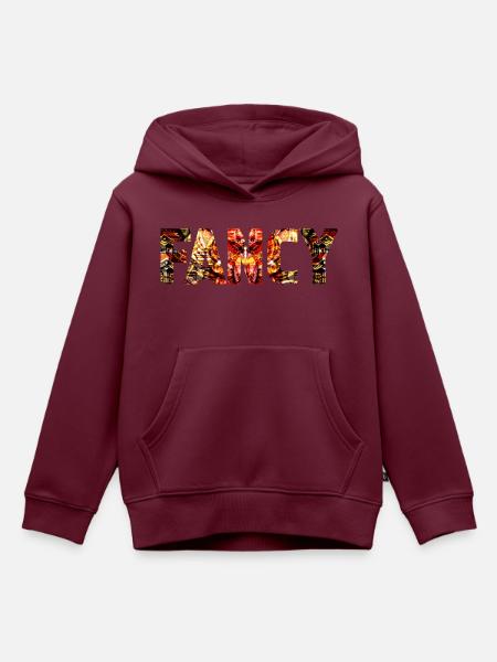 fancy bunt 1 - Kinder Premium Organic Hoodie - Burgunderrot