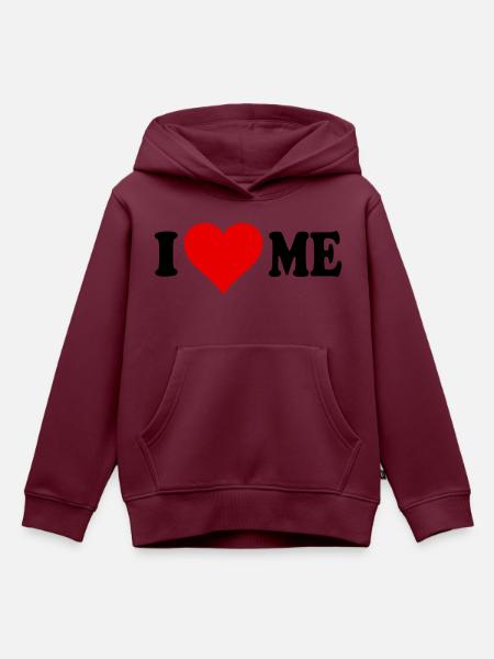 Iloveme - Kinder Premium Organic Hoodie - Burgunderrot