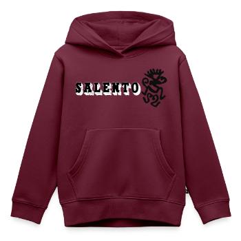 Schamanen-Hirschhöhle - Kinder Premium Organic Hoodie - Burgunderrot - Vorne - AI Model Kid Female (0cm)