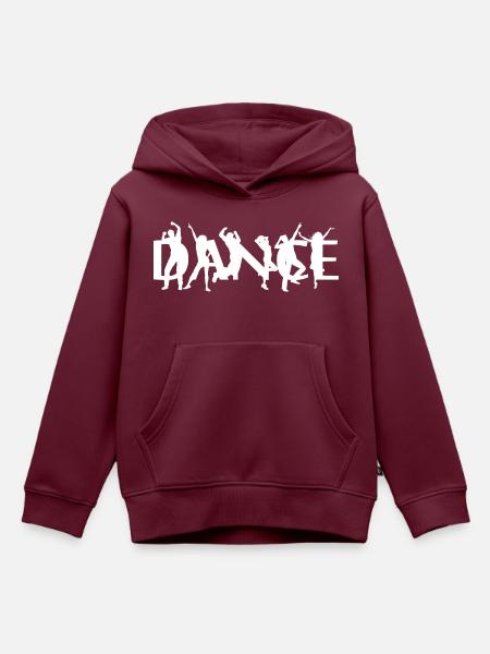 Dancing Dance Music - Kinder Premium Organic Hoodie - Burgunderrot