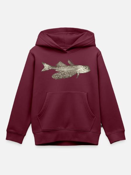 Meerestiere - Kinder Premium Organic Hoodie - Burgunderrot