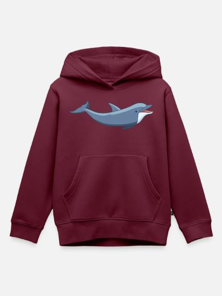 Meerestiere - Kinder Premium Organic Hoodie - Burgunderrot