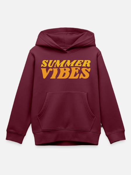 Summer vibes - Kinder Premium Organic Hoodie - Burgunderrot