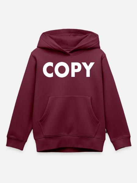 Copy - Kinder Premium Organic Hoodie - Burgunderrot