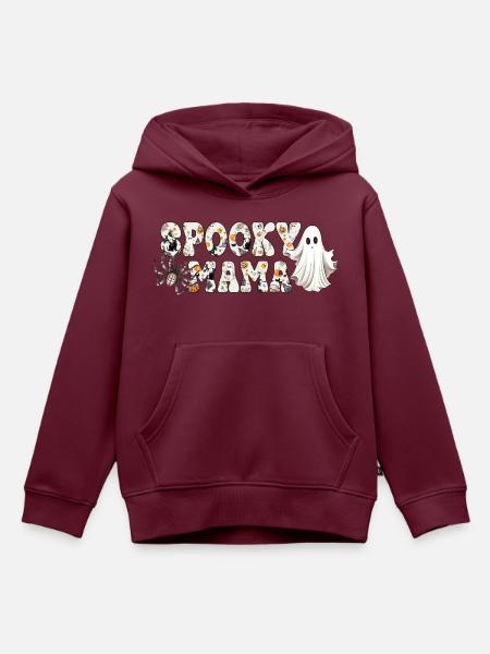 Mama Halloween Spooky - Kinder Premium Organic Hoodie - Burgunderrot