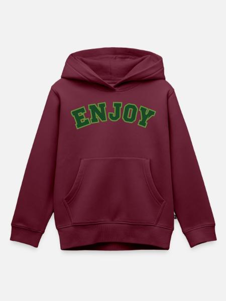 Genießen - Kinder Premium Organic Hoodie - Burgunderrot