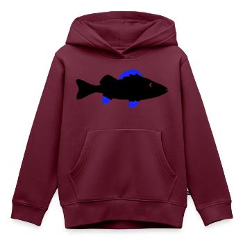 barsch fisch - Kinder Premium Organic Hoodie - Burgunderrot - Vorne - AI Model Kid Female (0cm)