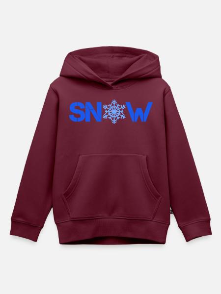 snow - Kinder Premium Organic Hoodie - Burgunderrot