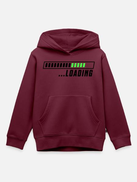 loading ladebalken - Kinder Premium Organic Hoodie - Burgunderrot