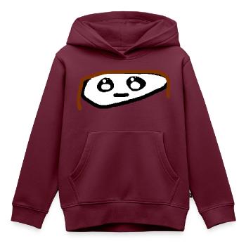 Die traurige Zementha - Kinder Premium Organic Hoodie - Burgunderrot - Vorne - AI Model Kid Female (0cm)