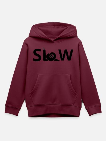 Langsame Schnecke - Kinder Premium Organic Hoodie - Burgunderrot