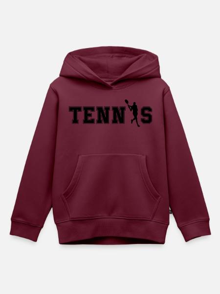 tennis - Kinder Premium Organic Hoodie - Burgunderrot