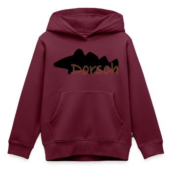 Dorsch schwarz - Kinder Premium Organic Hoodie - Burgunderrot - Vorne - AI Model Kid Female (0cm)