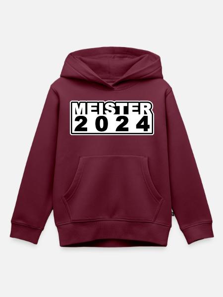 Meister 2024 - Kinder Premium Organic Hoodie - Burgunderrot
