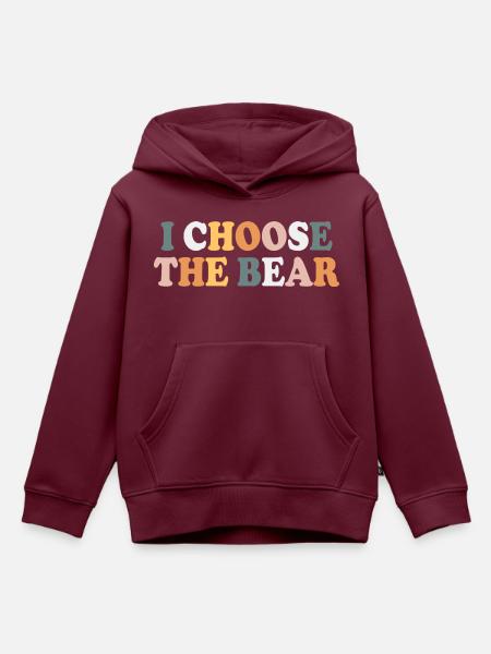 Ich wähle den Bären - Kinder Premium Organic Hoodie - Burgunderrot