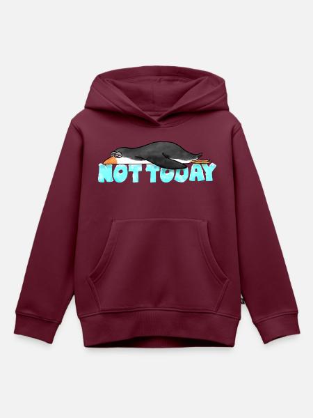 Nicht heute - Kinder Premium Organic Hoodie - Burgunderrot