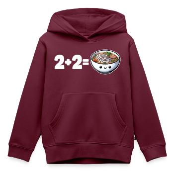 Pho Vietnamesisches Essen Vietnam Pho - Kinder Premium Organic Hoodie - Burgunderrot - Vorne - AI Model Kid Female (0cm)